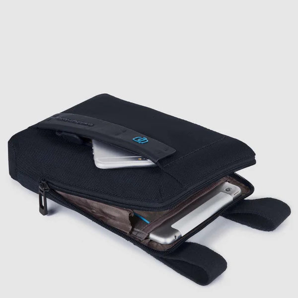 Borsello organizzato con scomparto porta ipad®mini BLU