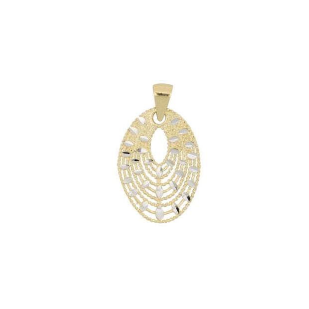 Pendente "OVALE TRAFORATO" Gold&Silver