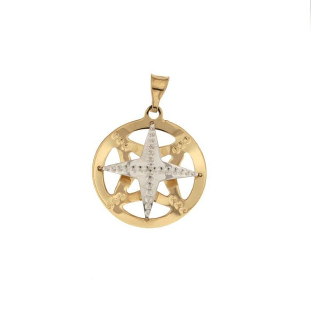 Pendente "ROSA DEI VENTI" Gold&Silver