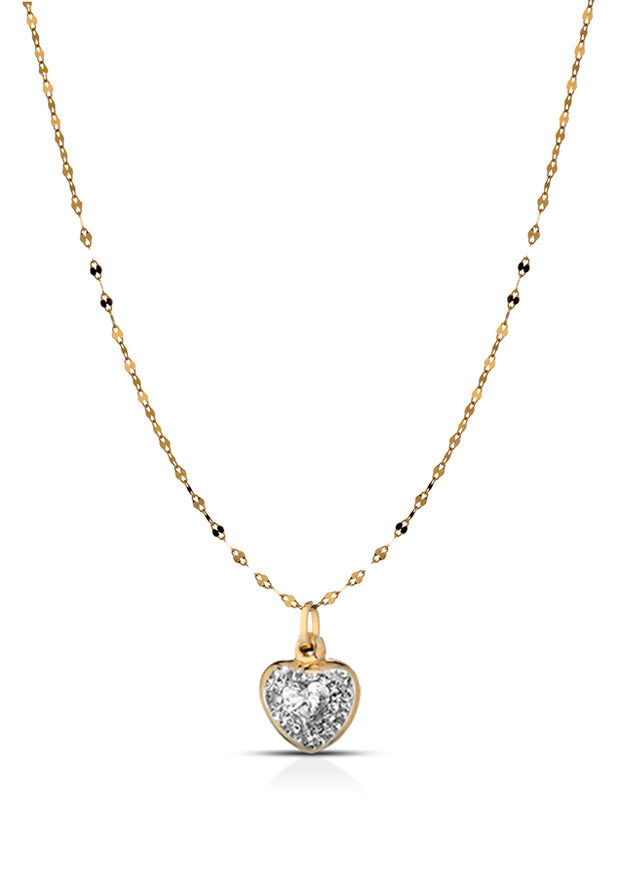 COLLANA CUORE PAVE' TIK TOK GOLD