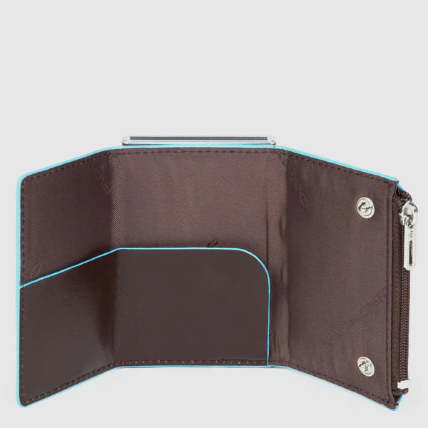 Compact wallet per banconote e carte di credito co MARRONE