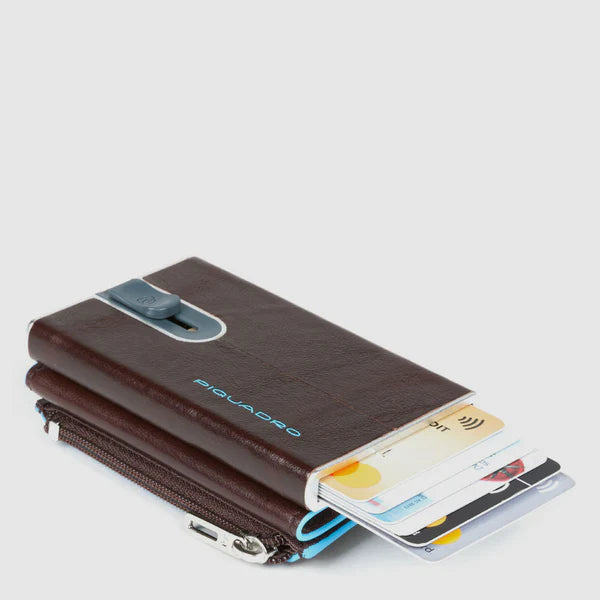 Compact wallet per banconote e carte di credito co MARRONE