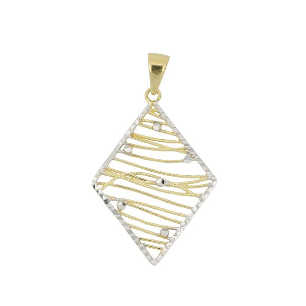 Pendente "ROMBO TRAFORATO" Gold&Silver