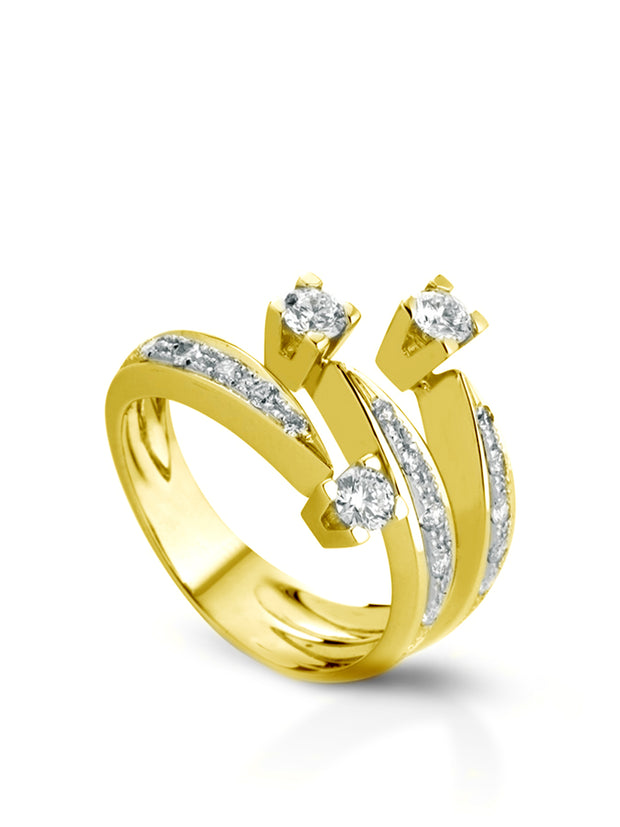 Anello Trilogy Pavè ARGENTO 925