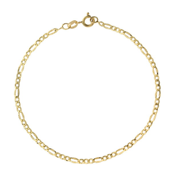 Bracciale oro a maglie alternate tik tok