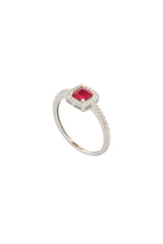 ANELLO QUADRATO IN ORO BIANCO