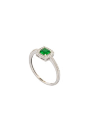ANELLO QUADRATO IN ORO BIANCO