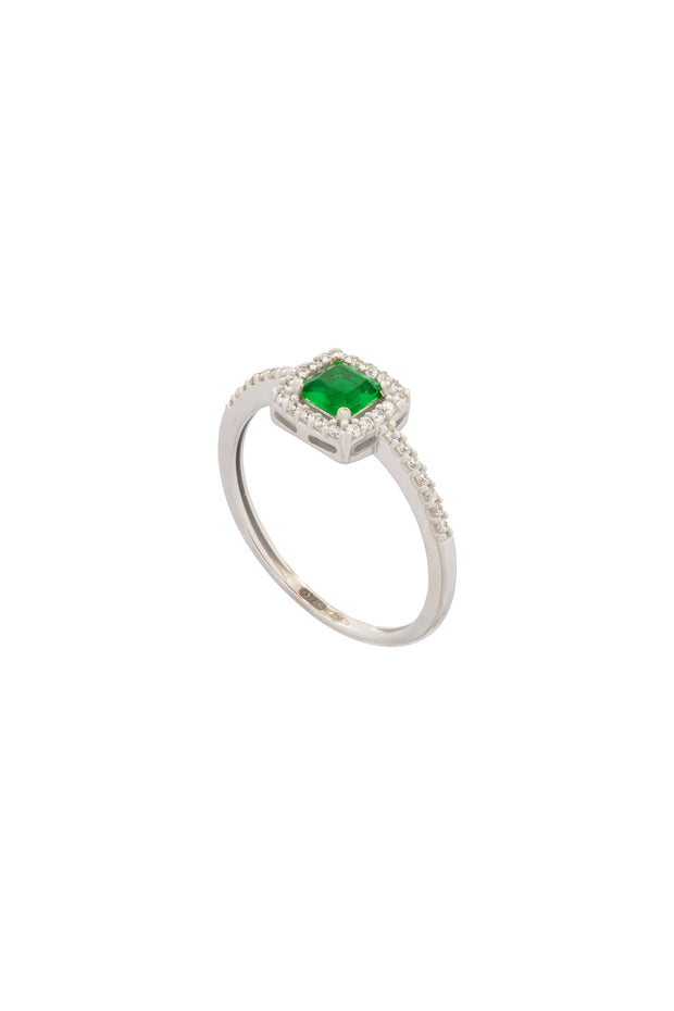 ANELLO QUADRATO IN ORO BIANCO