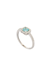 ANELLO QUADRATO IN ORO BIANCO