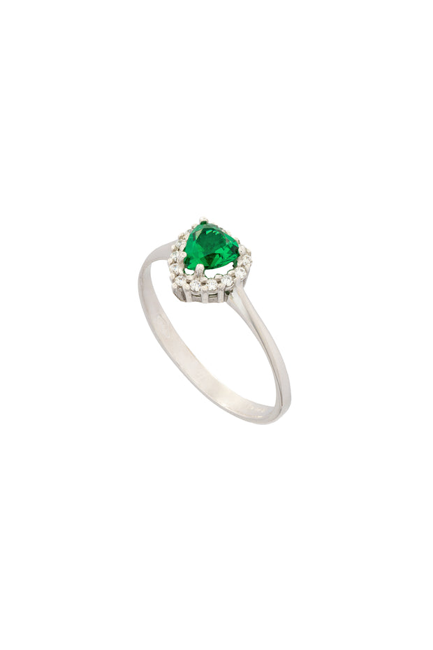 ANELLO CUORE IN ORO BIANCO