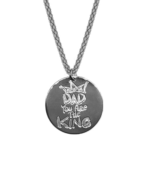 COLLANA "DAD YOU ARE THE KING" IN ARGENTO 925