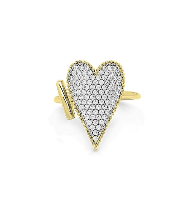 Anello "HEART PAVE'" Gold