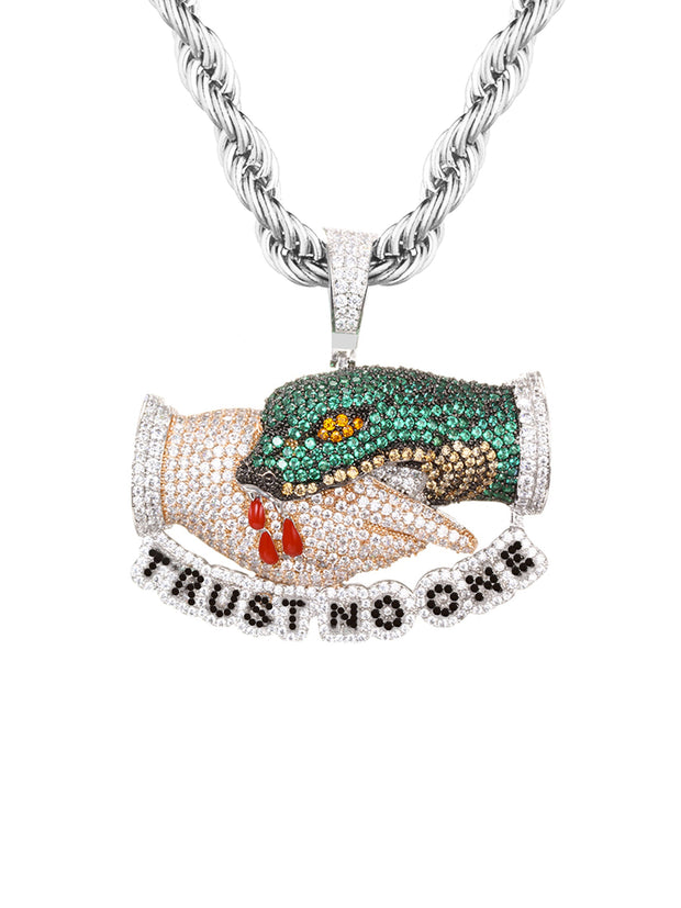Collana Geolier x Prince "TRUST NO ONE" Silver