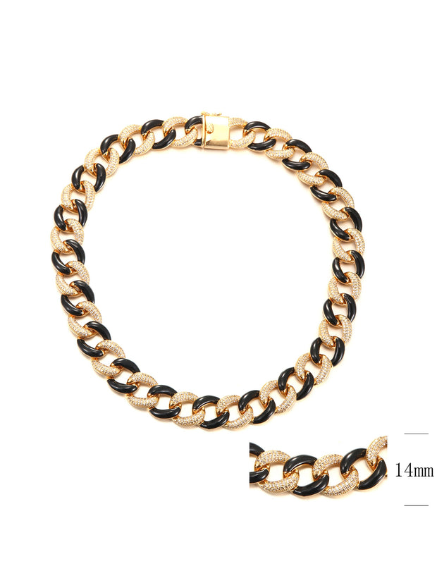 Collana "CUBAN LINK LIMITED EDITION" Black-Gold