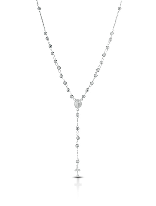 Fotomedaglia rosario a colori in argento 925 Personalizzata