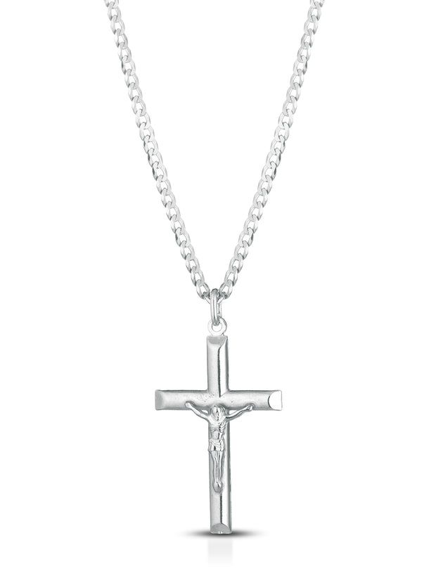 Collana in argento con pendente croce