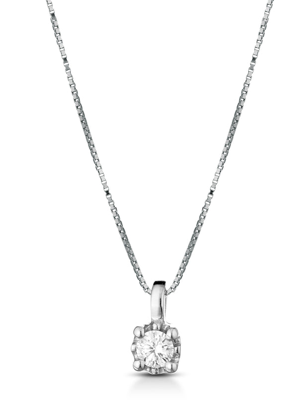 Collana Punto Luce in Oro bianco e Diamanti