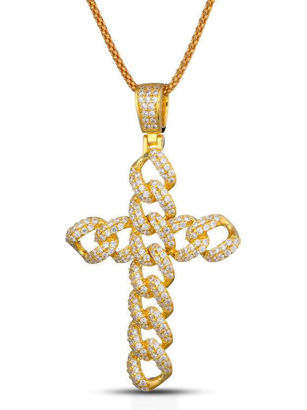 Collana "CUBAN-S CROSS" Gold